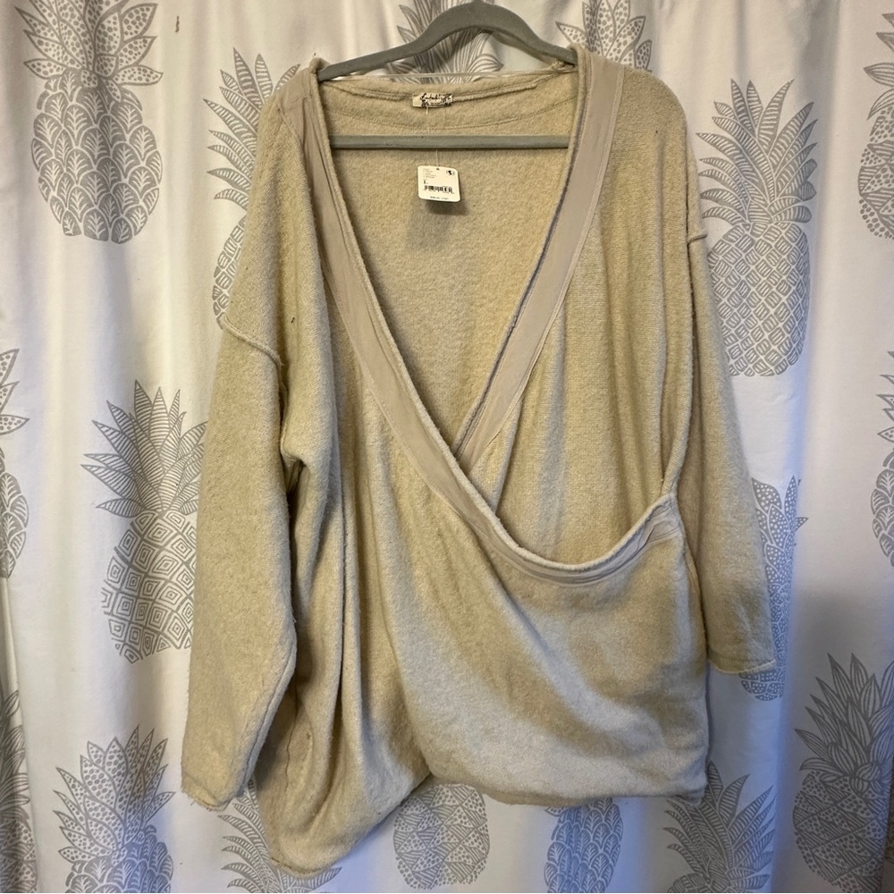 Free People Anyway Plunge Neck Sweater - NWT!